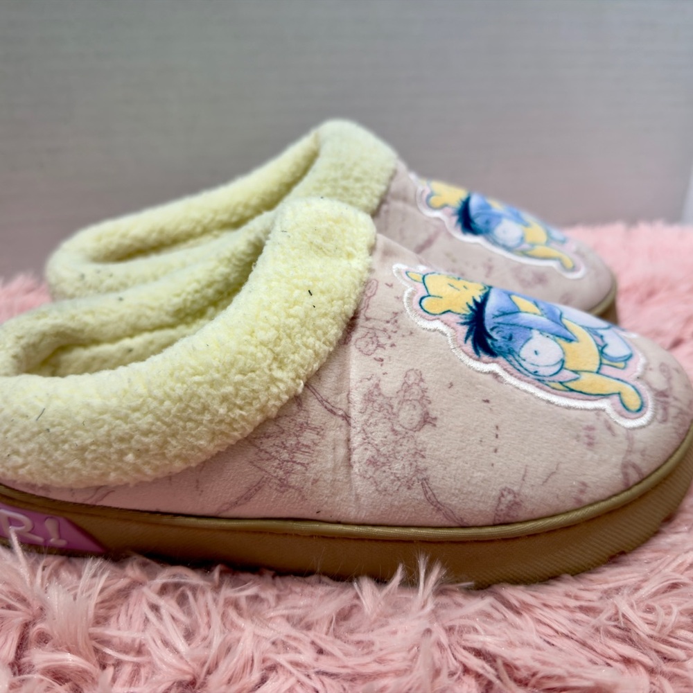 Disney Kids Eeyore sherpa‎ slippers Size 7
